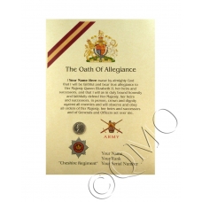 The Cheshire Regiment Oath Of Allegiance Certificate